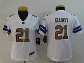 Women Nike Cowboys 21 Ezkiel Elliott White Gold Vapor Untouchable Limited Jersey,baseball caps,new era cap wholesale,wholesale hats